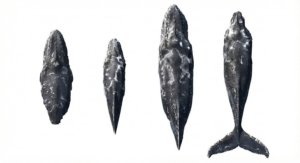 Whale image after albedo extraction with specular highlights removed