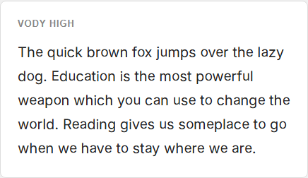 VoDy High font - vowels shifted to a higher vertical position