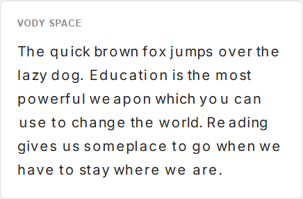 VoDy Space font - extra spacing around vowels